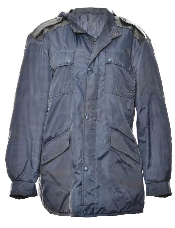 Navy Classic Mountaineering Jacket - L Faux Fur Jacket Real Fur Jacket Shearling Jacket Navy Classic Mountaineering Jacket - L Faux Fur Jacket Real Fur Jacket Shearling Jacket