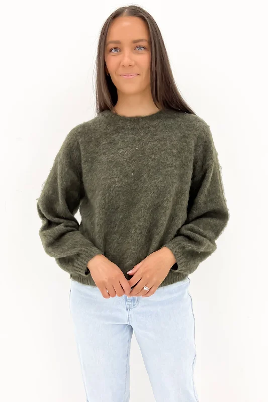 Prepped Sweater Dark Army Long Sweater Short Sweater Cropped Sweater