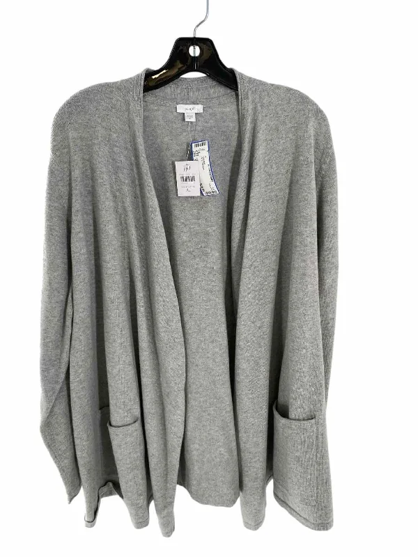 J Jill Size XL Grey Sweater Houndstooth Herringbone Solid