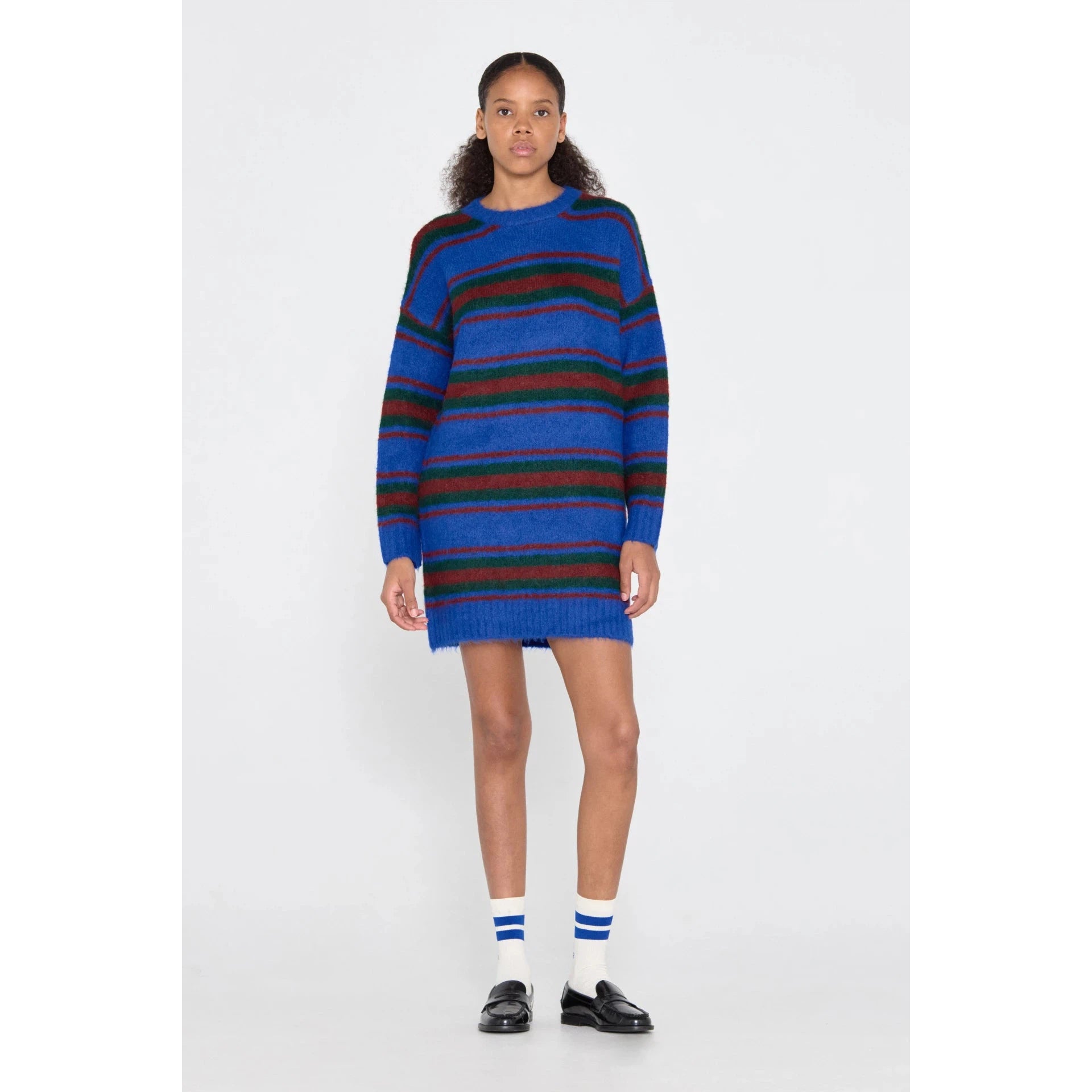 The Tiny Big Sister - Luca striped sweater dress - ultramarine Machine Wash Dry Clean Hand Wash The Tiny Big Sister - Luca striped sweater dress - ultramarine Machine Wash Dry Clean Hand Wash