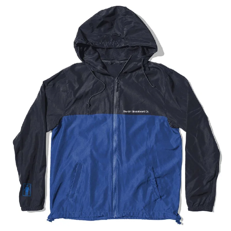 Girl Company Jacket Navy Blue Front Pockets Side Pockets Patch Pockets