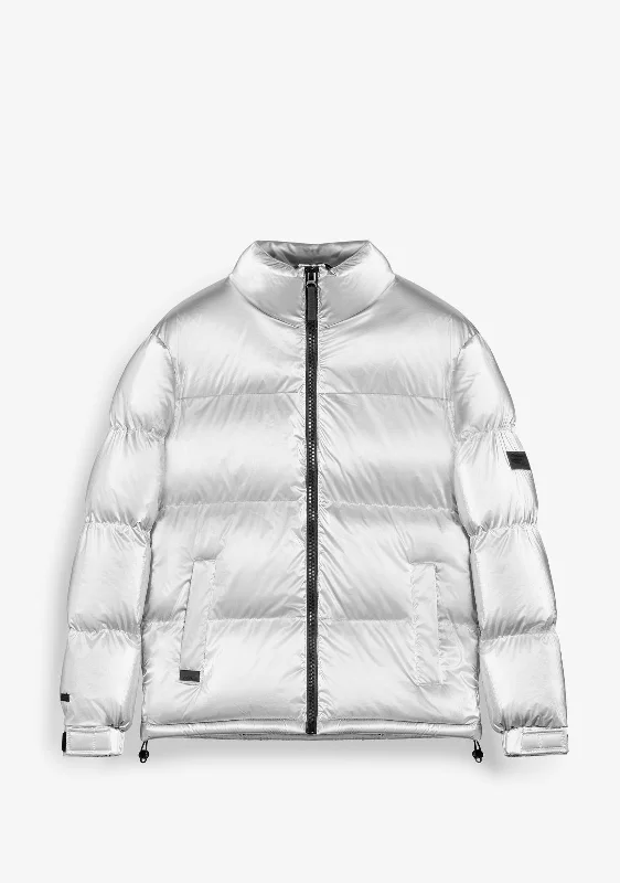 Puffer Jacket Light Grey Rayon Fabric Velvet Fabric Corduroy Fabric