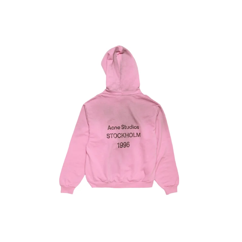 Logo Hooded Sweater (Cotton Candy Pink) Real Fur Shearling Chenille
