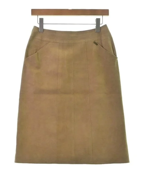 CHANEL Knee length skirts velvet skirt luxury