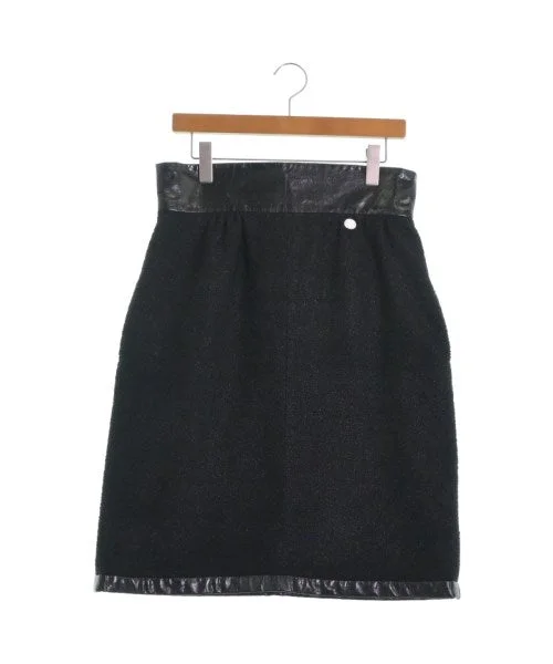 CHANEL Knee length skirts tiered skirt playful
