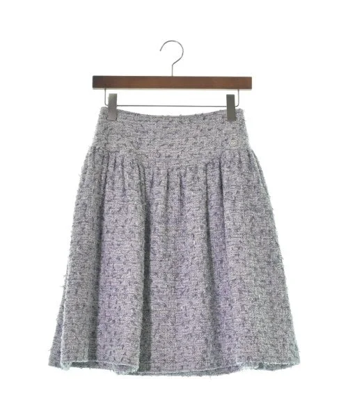 CHANEL Knee length skirts asymmetrical skirt cut