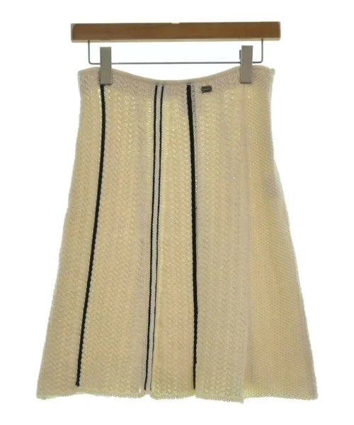 CHANEL Knee length skirts cashmere skirt soft