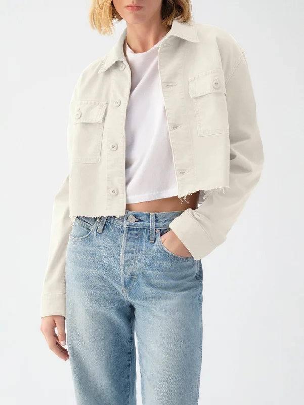 Carly Jacket - Bone Denim Jacket Leather Jacket Suede Jacket