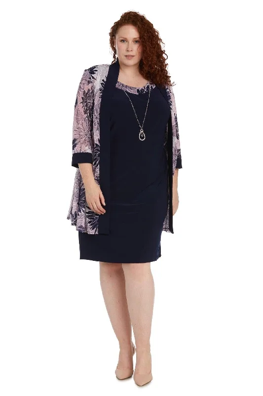 R&M Richards 9003W Short Plus Size Jacket Dress Toggled Jacket Drawstring Jacket Belted Jacket R&M Richards 9003W Short Plus Size Jacket Dress Toggled Jacket Drawstring Jacket Belted Jacket