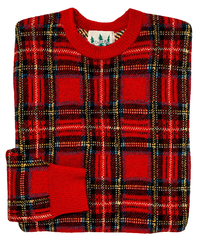 Stewart Plaid Sweater Elasticated Padded Insulated