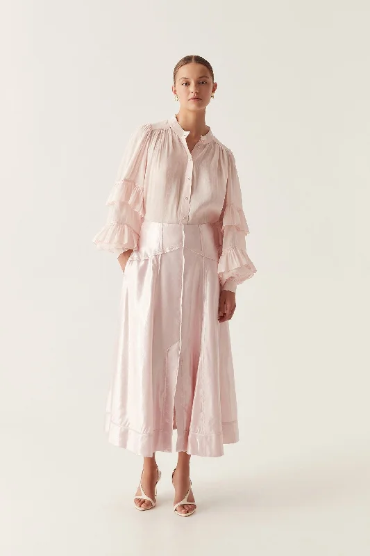 Kineta Midi Skirt ribbed skirt waist