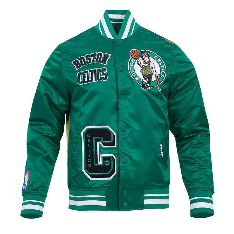 CHAMARRA DE SATÍN NBA BOSTON CELTICS SUBLIMATED SATIN JACKET Wool Jacket Cashmere Jacket Tweed Jacket