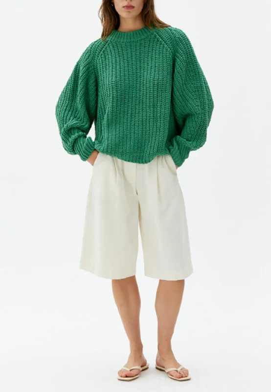 LARK CHUNKY ORGANIC COTTON SWEATER Polka Dot Checkered Tartan