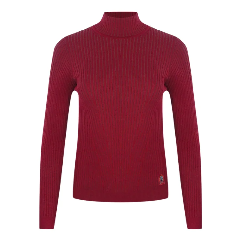 Parajumpers Lotus Red Sweater Terry Blend Velvet Blend Canvas Blend