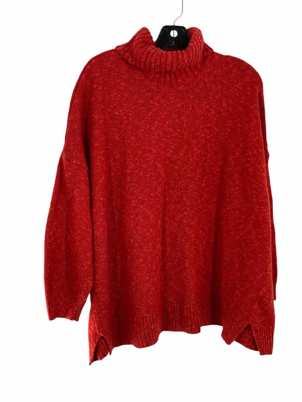 J Jill Size 2X Red Sweater Thin Thick Dense