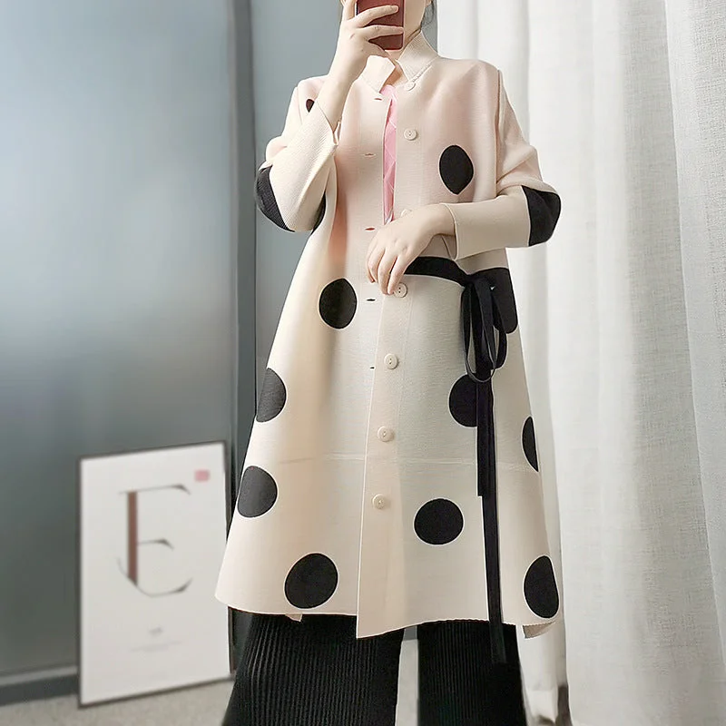 Loose Fit Pleated Polka Dot Lightweight Jacket Dress Faux Fur Fabric Real Fur Fabric Shearling Fabric Loose Fit Pleated Polka Dot Lightweight Jacket Dress Faux Fur Fabric Real Fur Fabric Shearling Fabric
