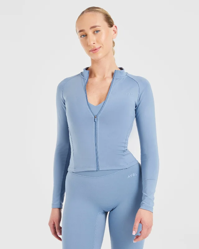 Staple Longline Zip Jacket - Slate Blau Notch Collar Jacket Peter Pan Collar Jacket Cowl Neck Jacket Staple Longline Zip Jacket - Slate Blau Notch Collar Jacket Peter Pan Collar Jacket Cowl Neck Jacket