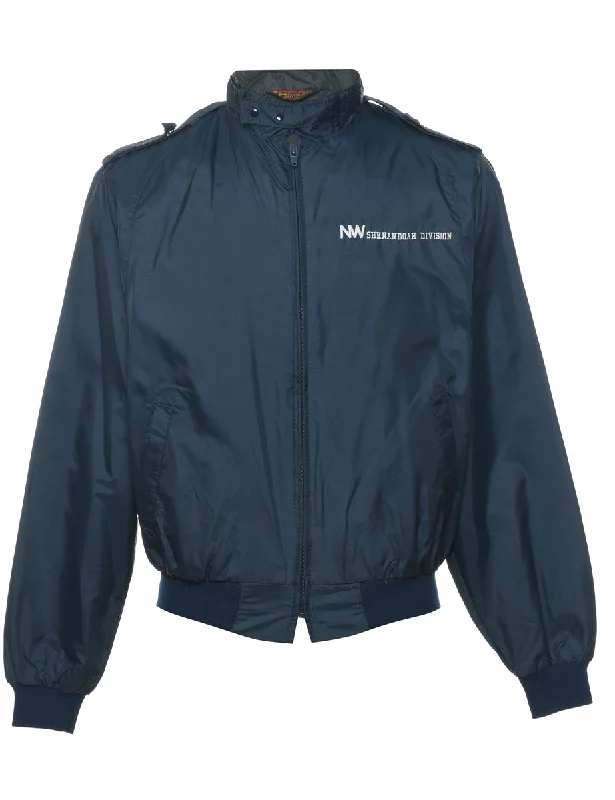 Navy Harrington Jacket - M Toggled Jacket Drawstring Jacket Belted Jacket