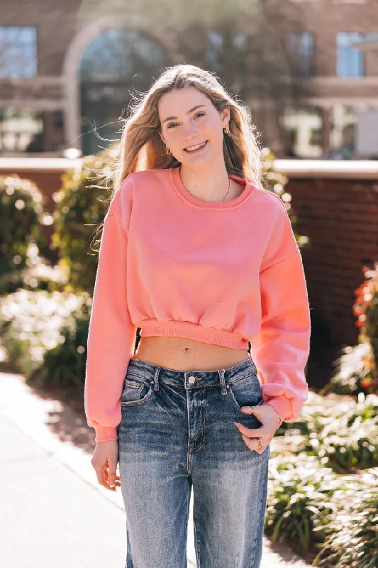 Cotton Candy Crop Sweater Collared Crew Neck Turtle Neck