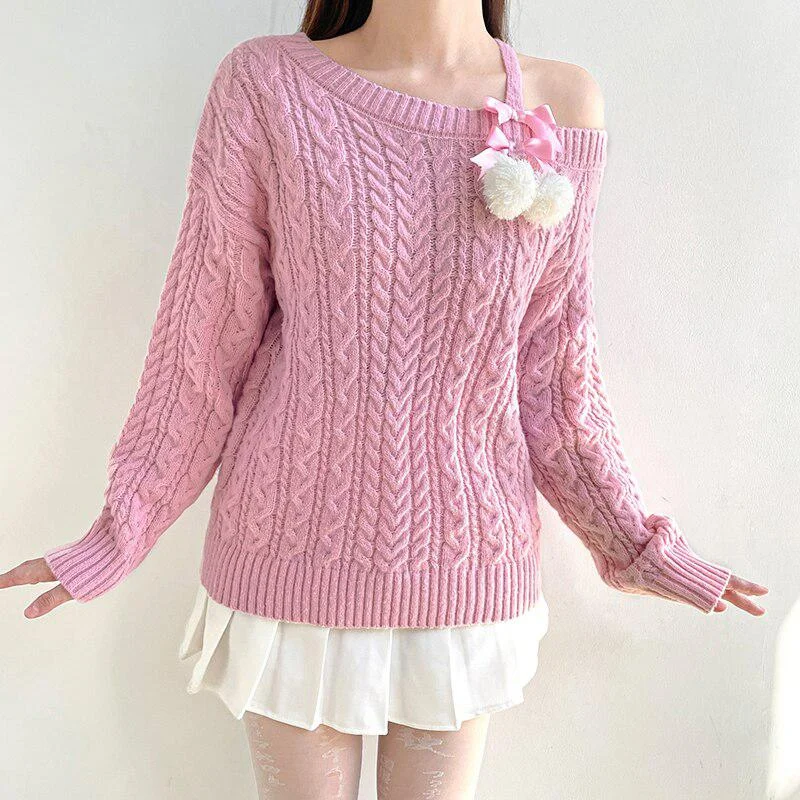 Coquette Cut-Out Knit Sweater Lightweight Heavyweight Midweight