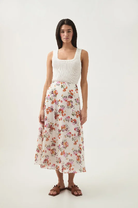 Cyma Circular Midi Skirt slim fit skirt