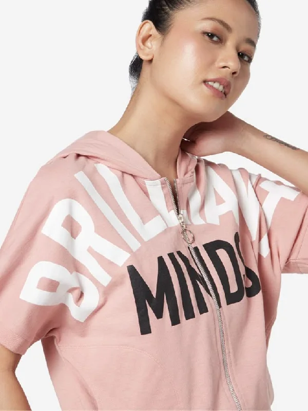 Studiofit Peach Text Print Hooded Crop Jacket Mesh Jacket Canvas Jacket Denim Jacket Studiofit Peach Text Print Hooded Crop Jacket Mesh Jacket Canvas Jacket Denim Jacket