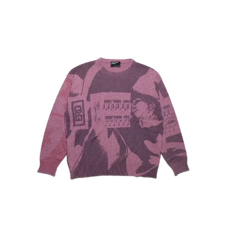 Trax Unsound Sweater (Pink/Black) Solid Print Embellished