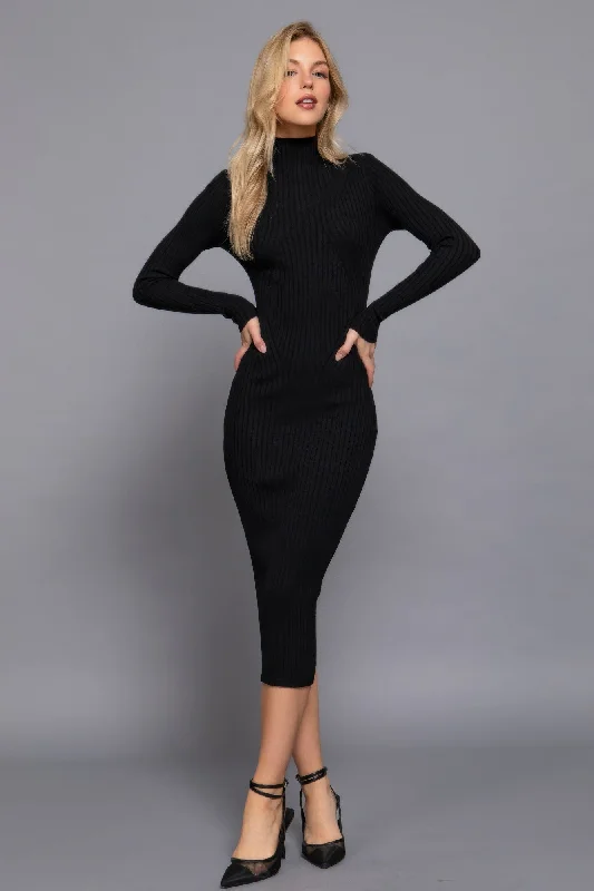 Active USA | Long Sleeve High Neck Sweater Long Dress Machine Wash Dry Clean Hand Wash