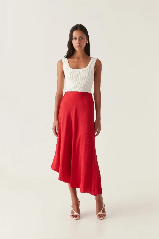 Valeria Asymmetric Midi Skirt tulle skirt dreamy
