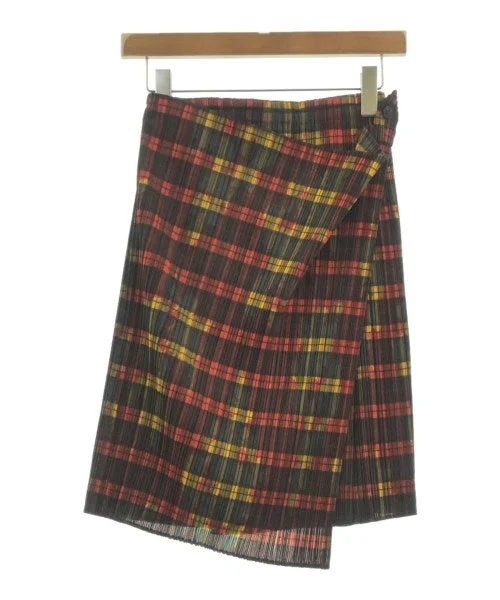 PLEATS PLEASE Knee length skirts chiffon skirt airy
