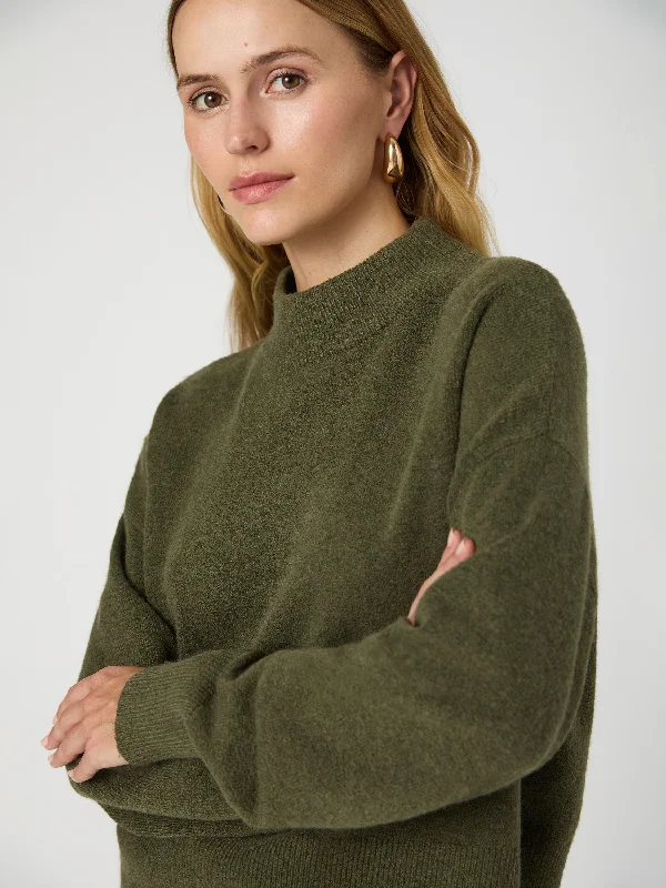 Vhari Mock Neck Sweater Faux Fur Fabric Real Fur Fabric Shearling Fabric