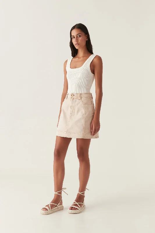 Lorah Denim Mini Skirt modal blend skirt