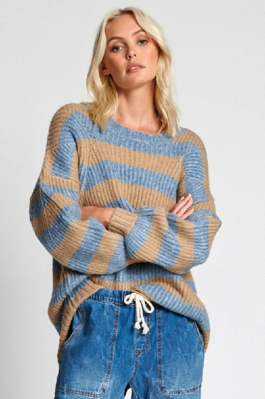 OneTeaspoon WOMENS STRIPE BUCKINGHAM SWEATER - STRIPE Seamless Knitted Crochet