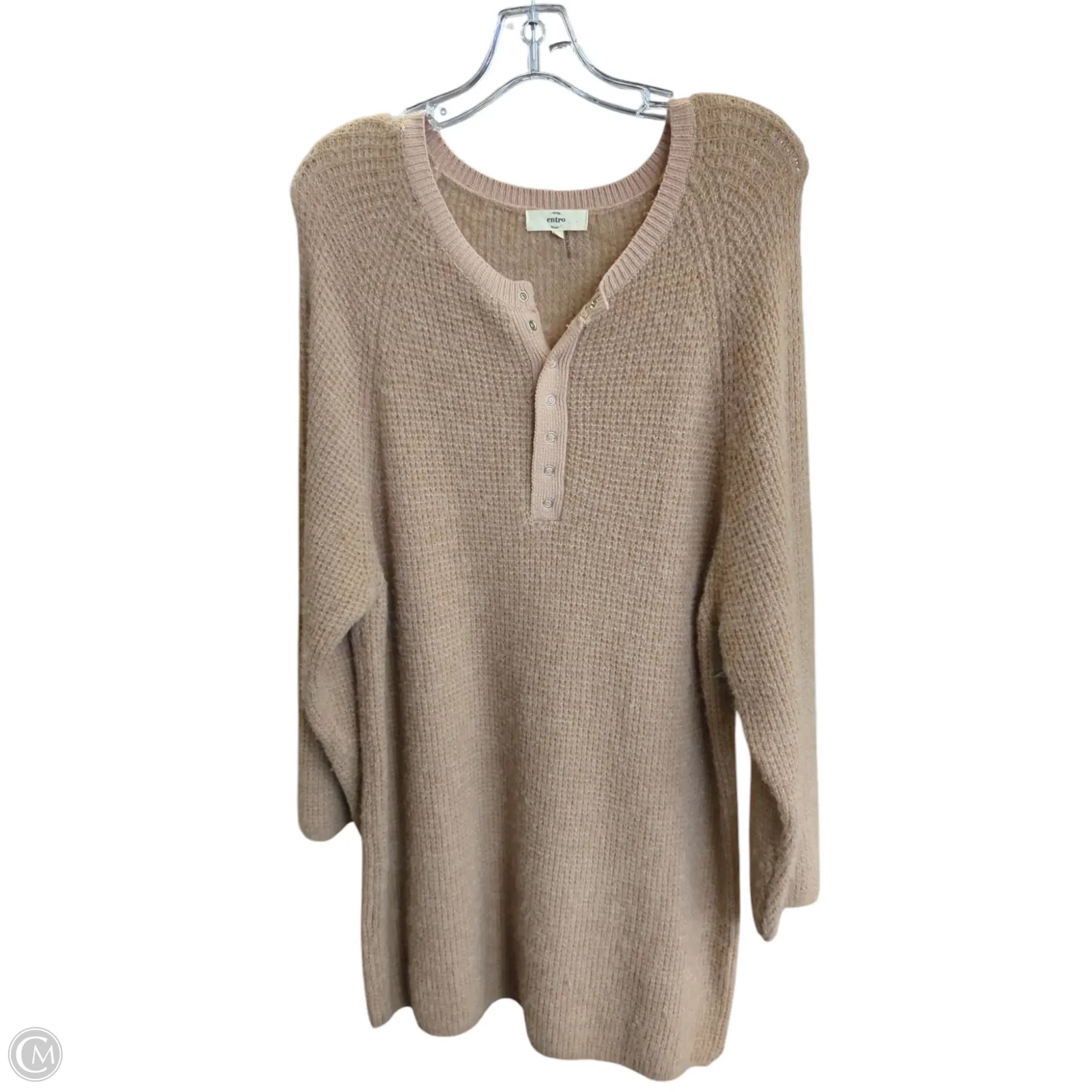 Dress Sweater By Entro In Brown, Size: L Modern Contemporary Chic