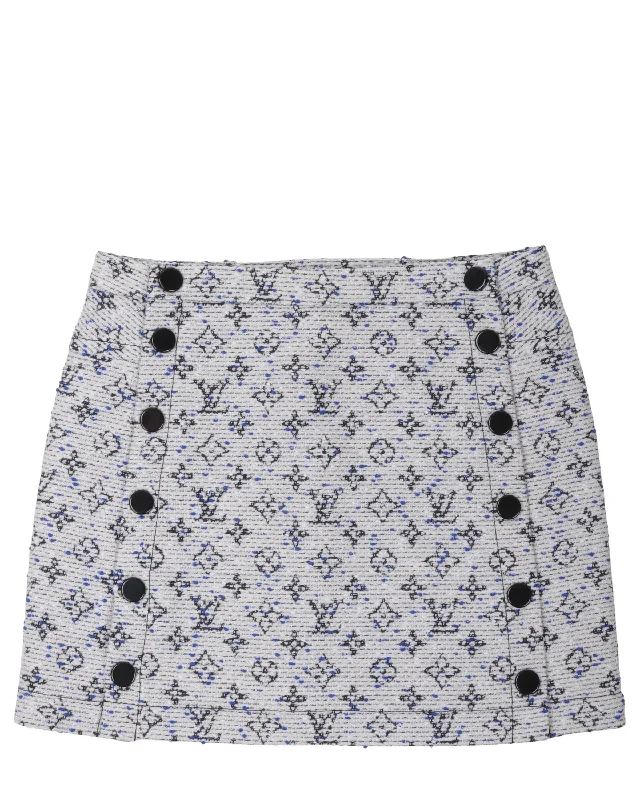 Short A-Line Monogram Skirt chiffon skirt lightweight