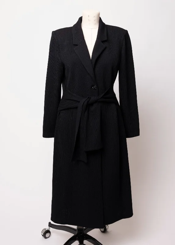 ST. JOHN COUTURE | Black Knit Sweater Dress Sequined Glittery Shiny