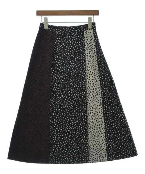 Reflect Knee length skirts button skirt front