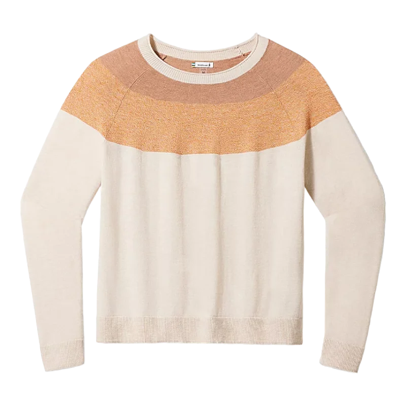 Women's Edgewood Colorblock Crew Sweater Glossy Satin Silk