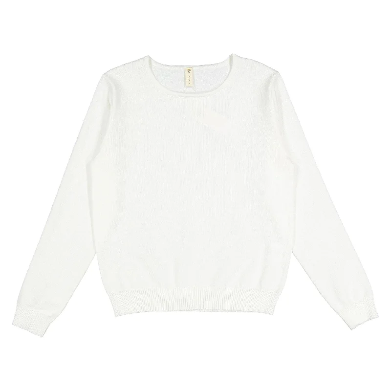 Ava and Lu White Sweater Spandex Rayon Corduroy