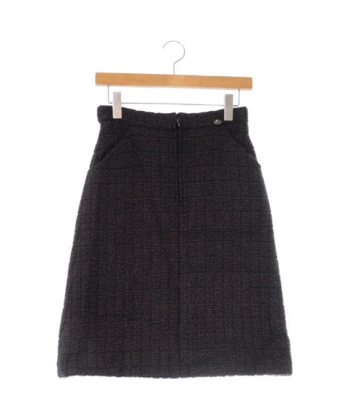 CHANEL Knee length skirts pleated skirt texture