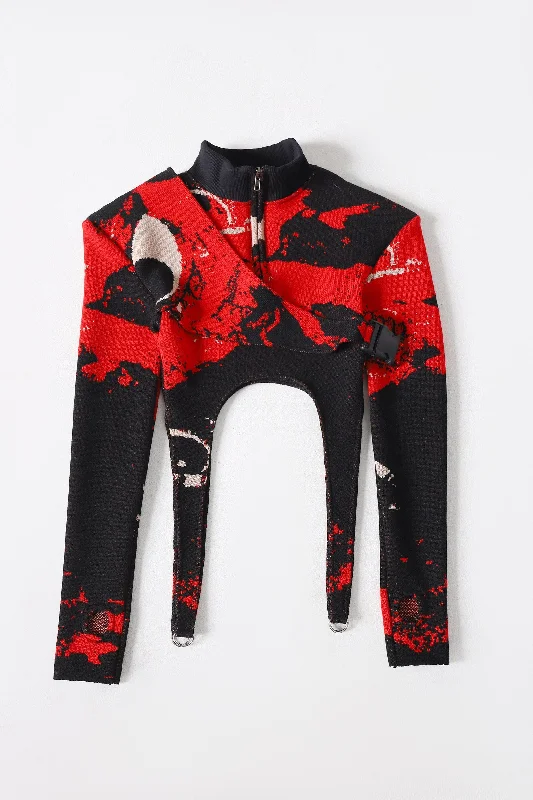 "SEE AND BE SEEN" KNITTED TACTICAL SWEATER Bright Pastel Dark