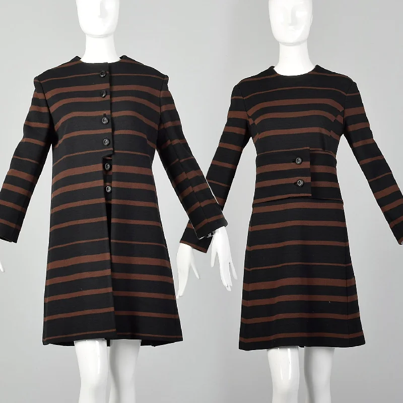 Large 1960s Wool Knit Two Piece Set Dress Jacket Cumberbund Ensemble Brown Black Horizontal Stripe Wool Jacket Cashmere Jacket Tweed Jacket Large 1960s Wool Knit Two Piece Set Dress Jacket Cumberbund Ensemble Brown Black Horizontal Stripe Wool Jacket Cashmere Jacket Tweed Jacket