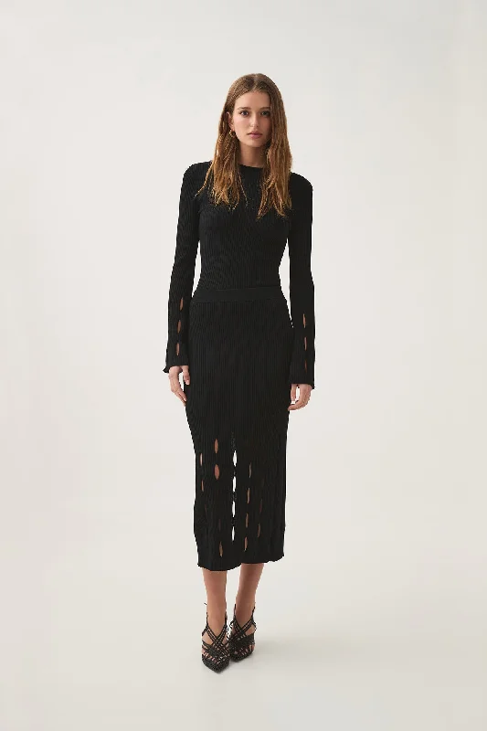 Resolution Knit Midi Skirt cashmere skirt soft