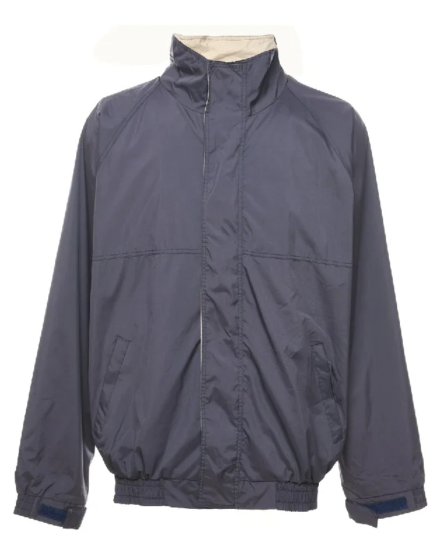 Navy Nylon Jacket - M Mesh Jacket Canvas Jacket Denim Jacket