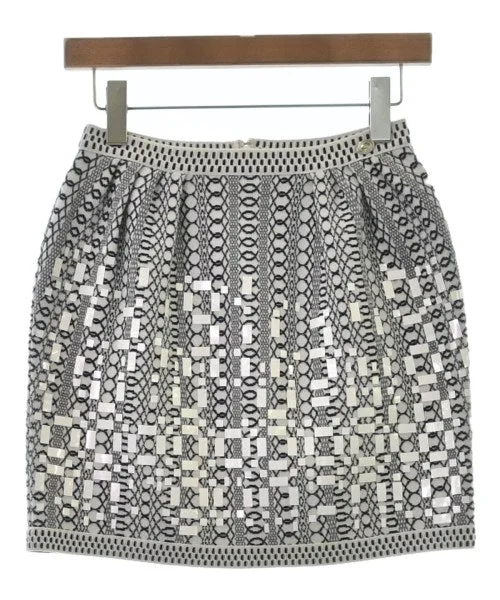 CHANEL Knee length skirts linen skirt natural