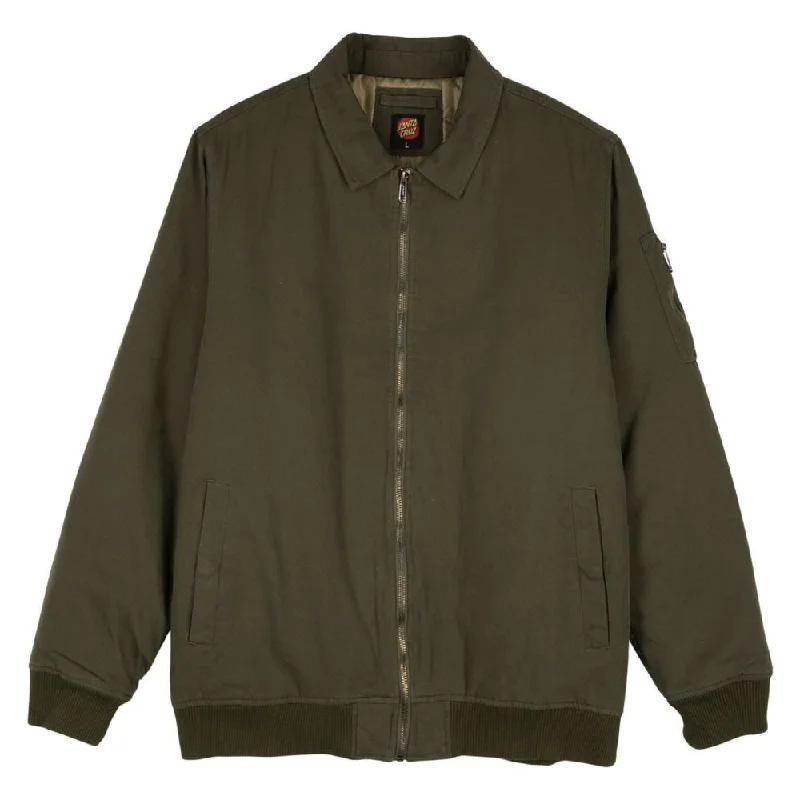 Santa Cruz Jacket Swarm - Dark Olive Nylon Jacket Polyester Jacket Spandex Jacket
