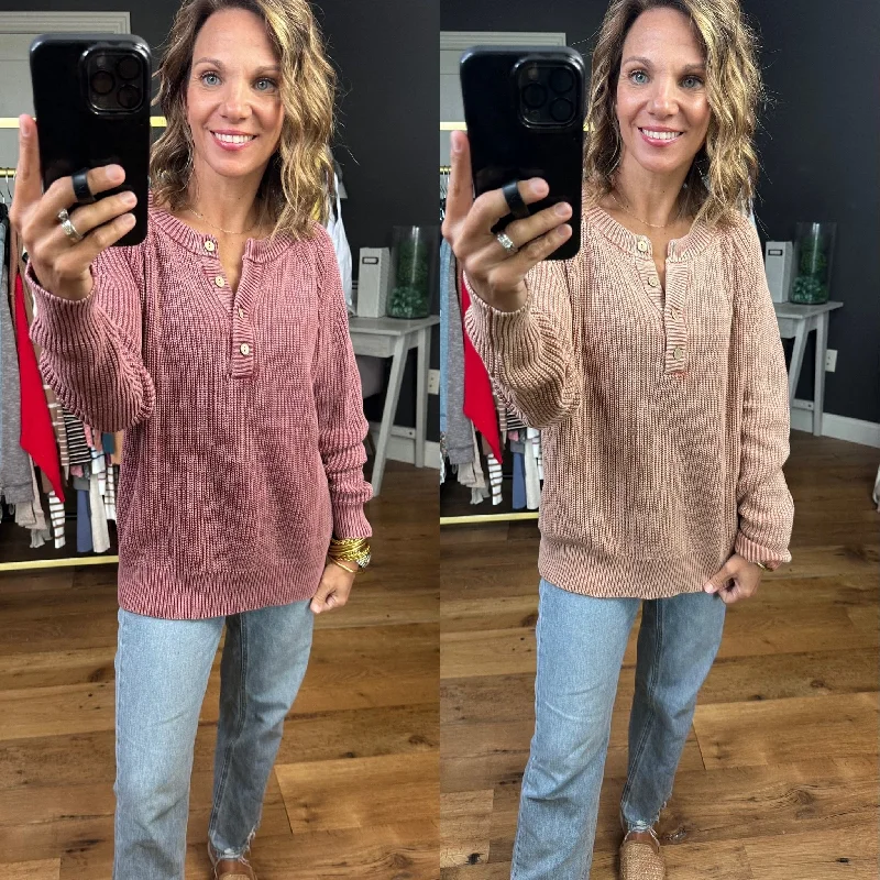Stepping In Textured Henley Sweater - Multiple Options Hooded Sweater Collared Sweater Shawl Collar
