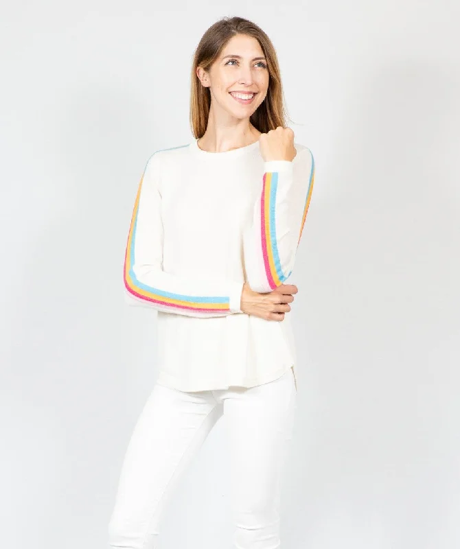 Two Bees Cashmere Surf Stripe Sweater SS21 Seamless Knitted Crochet