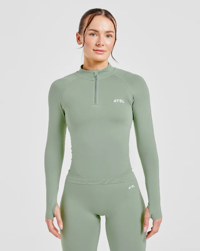 Empower Seamless 1/2 Zip Jacket - Grove Grün Jacket Blazer Coat