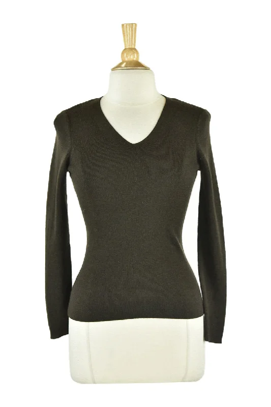 Ann Taylor Sweater Satin Blend Silk Blend Wool Blend